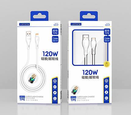 LeTang S23-V8-IP-TPC 120W Super flash charge data cable
