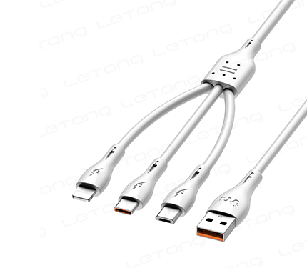 LeTang S29 120W fully compatible super fast charge one drag three data cable