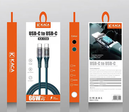 KACA KA-C04 usb-c to usb-c 66W PD data cable