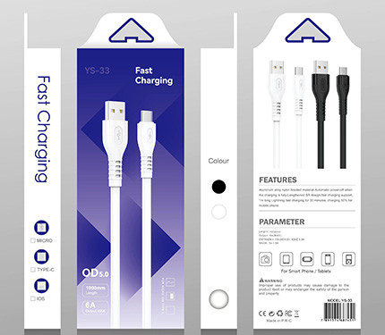 YooSng YS-33 6A output max fast charging usb data cable