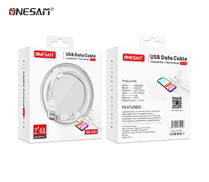 ONESAM A25 2.4A output usb data cable