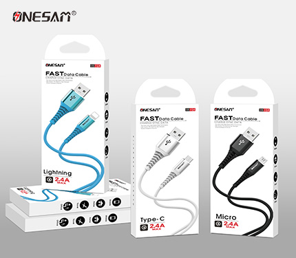 ONESAM V14 2.4A max output usb fast data cable