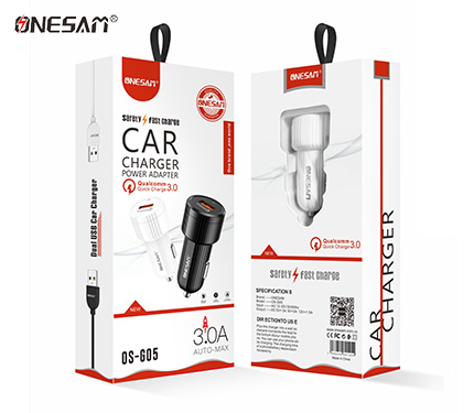 ONESAM G02 5A auto-max safety 2 usb fast car charger power adapter