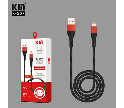 K-S07 2.4A output lighting usb data cable