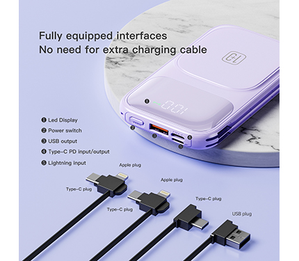 NW1 22.5w +PD20w Super fast charging Supports Android, Apple, and Type-c input power bank（10000mAh/20000mAh ）